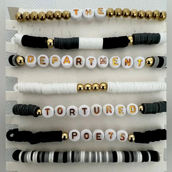 SET: Girls beaded bracelets. The Tortured Poet Department, 7 bracelets. - Picture 1 of 13